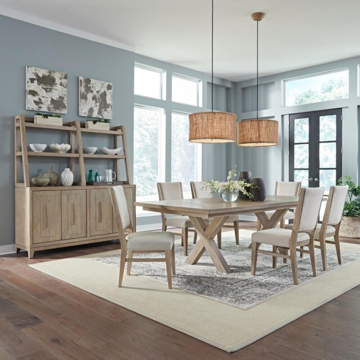 Brentwood 7 Piece Double Pedestal Table Set - Image 2