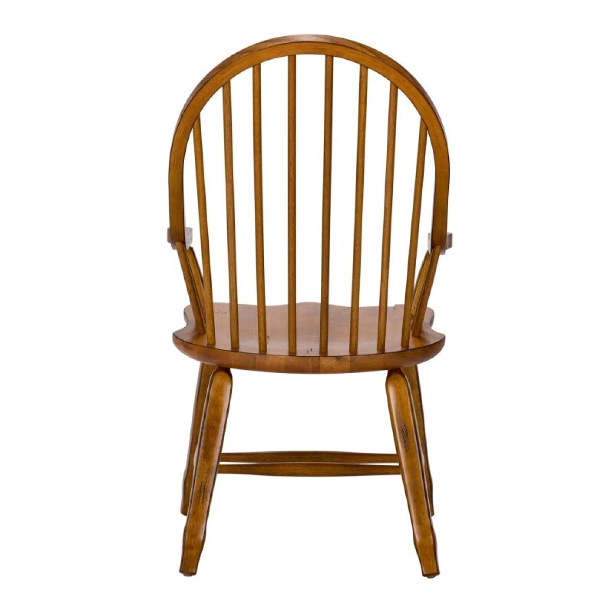 Treasures Bow Back Arm Chair - Oak - Image 8