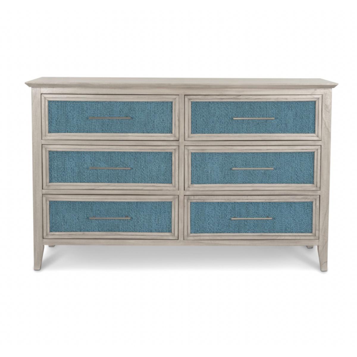 Ocean Isles 6 Drawer Woven Dresser - Image 4