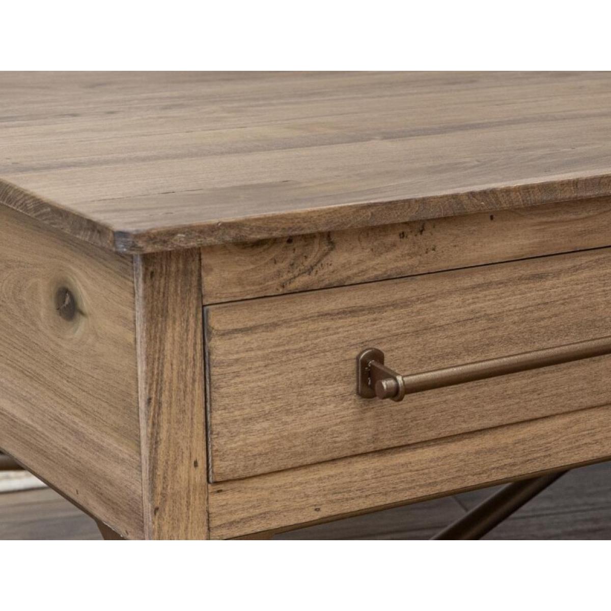 Metal Base Chairside Table - Bernabe - Image 6