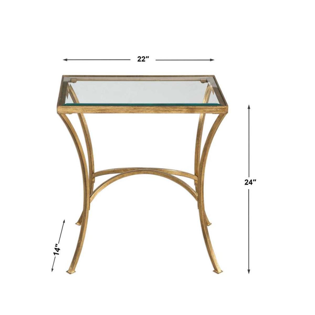 Alayna End Table, Gold - Image 6
