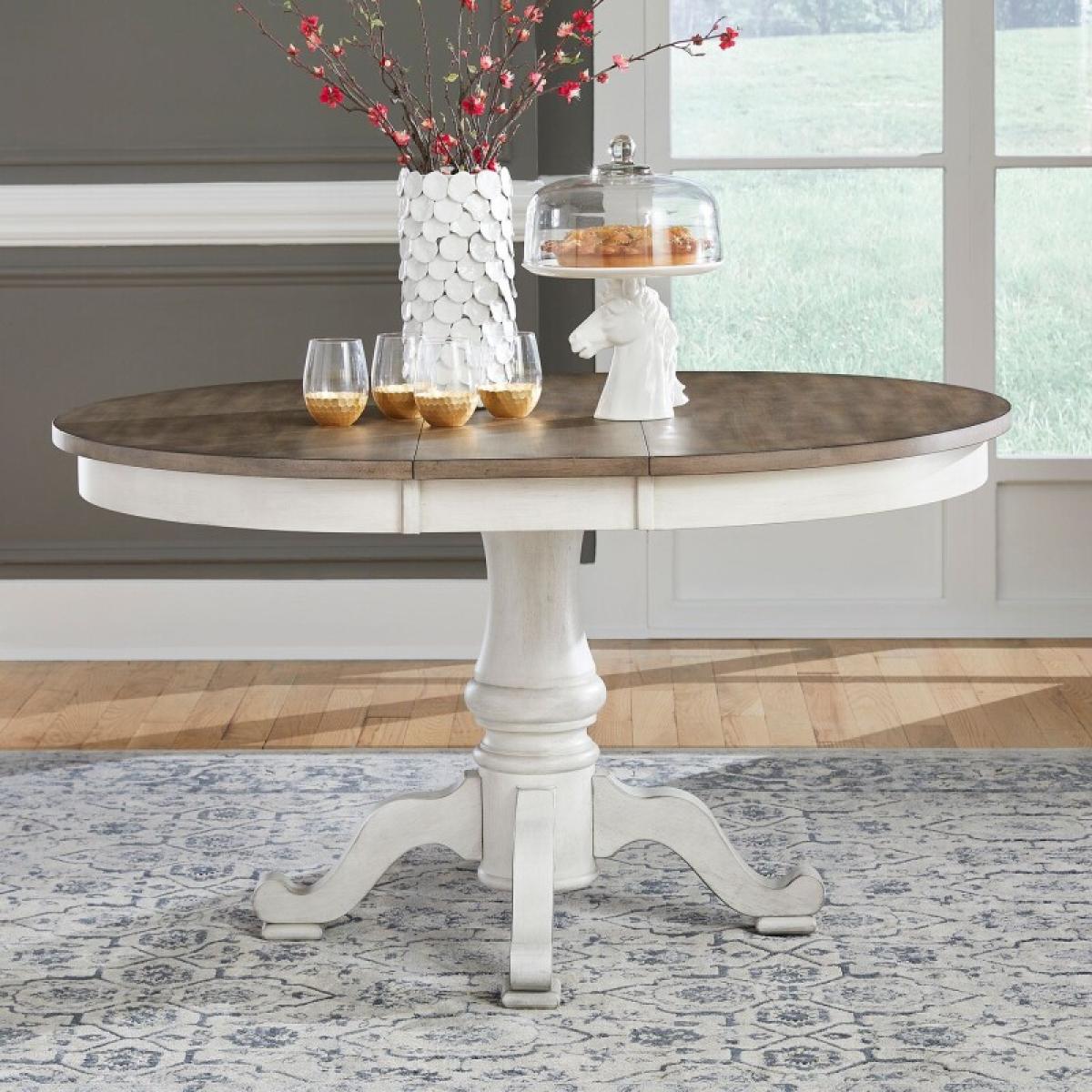 Ocean Isle Pedestal Table Set - Image 2