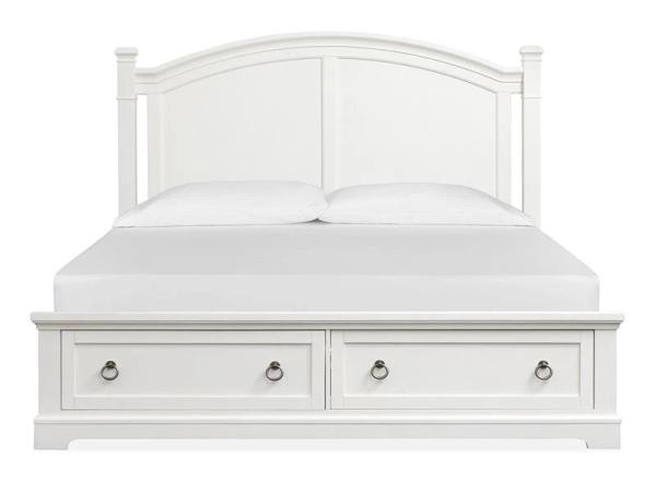 Kingston B6407-55SF Wood Queen Panel Bed Storage Footboard KD