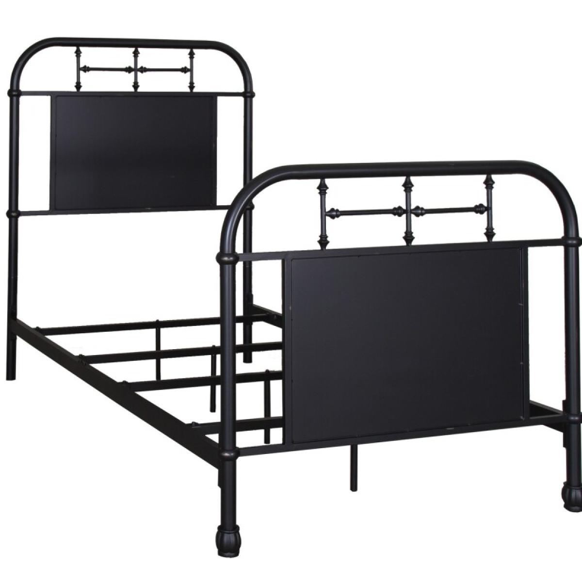 Vintage Series Twin Metal Bed - Black - Image 4