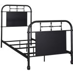 Vintage Series Twin Metal Bed - Black - Image 4