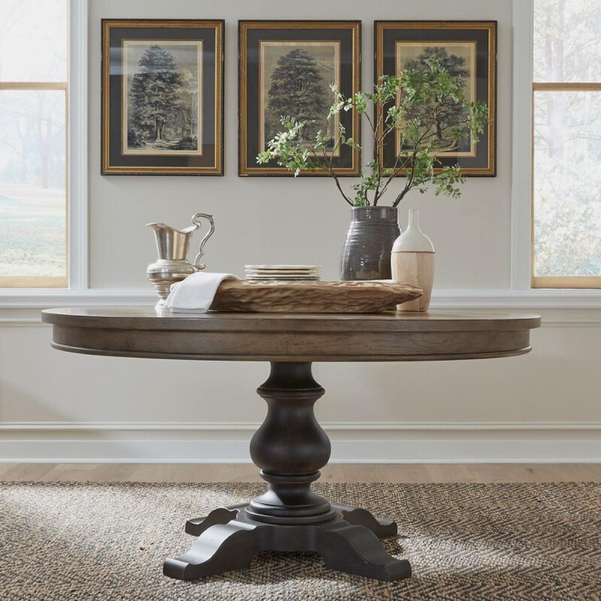 56702ab4f14af053e40bff00c26c19fe Single Pedestal Table Base- Black - Image 1