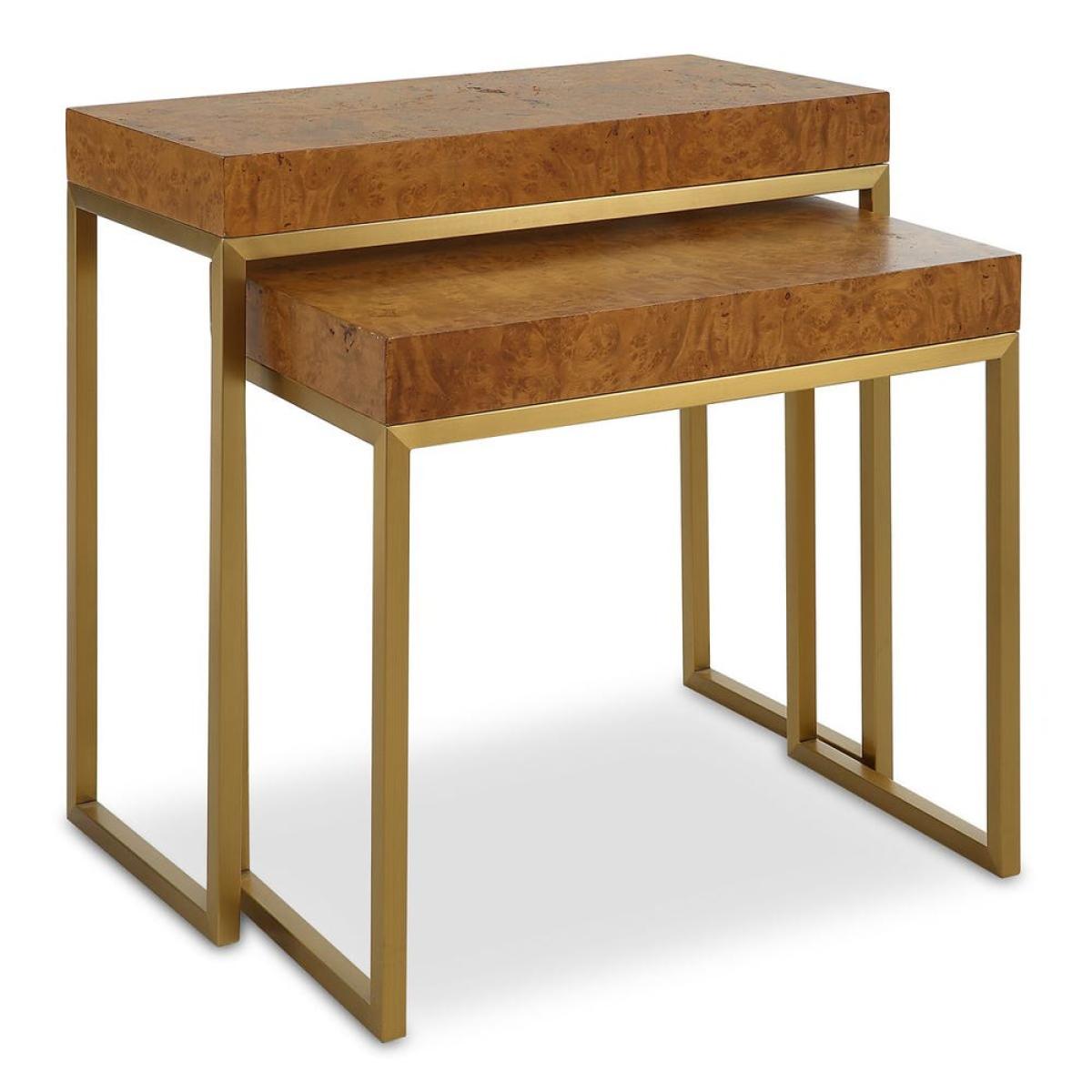 567b3a312e735c38a80db449d31e3e09 Burl-esque Nesting Tables, S/2 - Image 1