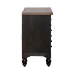 Americana Farmhouse Bedside Chest w/ Charging Station - Black - Image 5