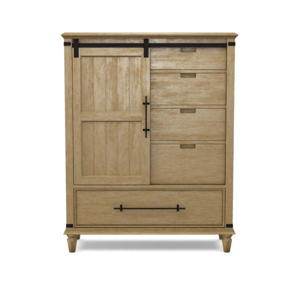 Farmhouse Chic Sliding Door Chest - Image 5