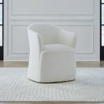Accent Dining Chair w/ Casters - Ivory