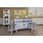 3 Drawer 6 Door Kitchen Island - Pueblo - Image 5