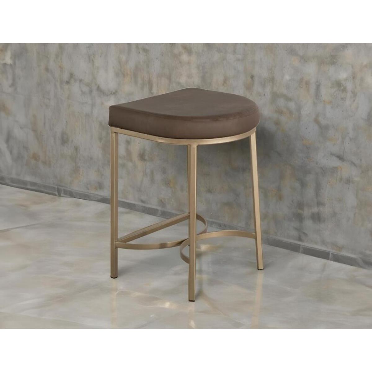 Wooden Frame & Metal Base, 24" Stool - Mezquite - Image 3