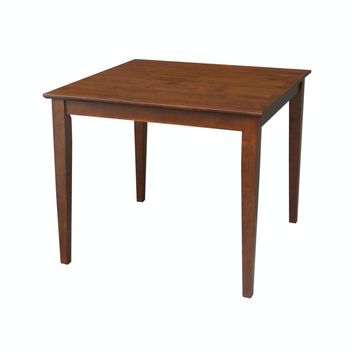 Dining Essentials - 36'' Square Table Top w/ 30''H Shaker Legs in Espresso - T581-3636T - Image 2