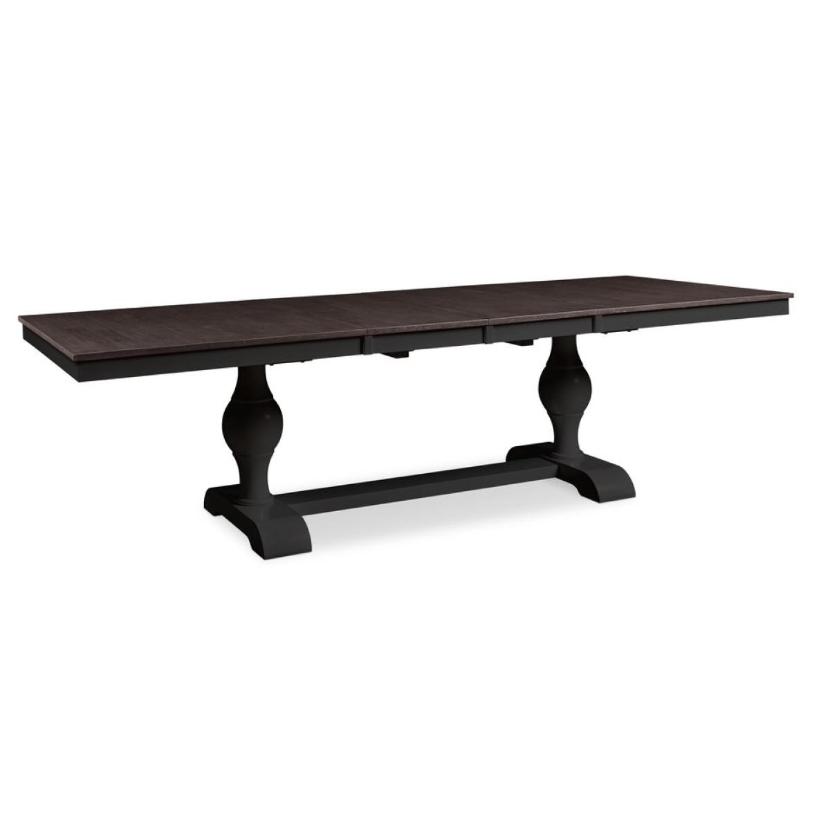 57fd75ecfa537e71f1e6ca23ee354e7c Cosmopolitan Collection - Dbl Leaf Tabletop w/ Grandeur Base in Coal and Black - T46-4210XB - Image 1