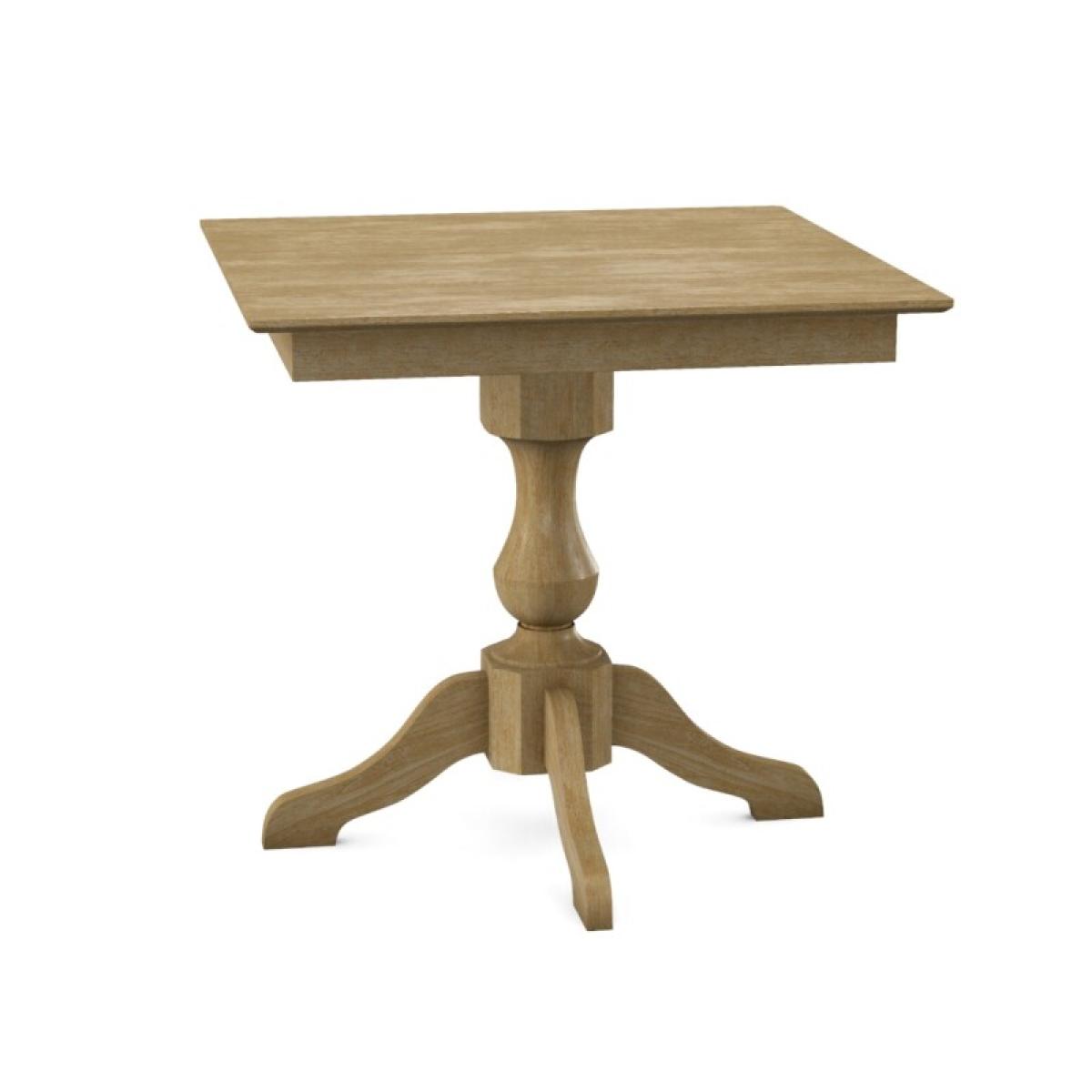 Build Your Own Pedestal Table w/ 36" Square Tabletop w/ Reverse Bevel Edge - Image 4