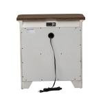 Farmhouse Reimagined 3 Drawer Night Stand w/ Charging Station - Image 6