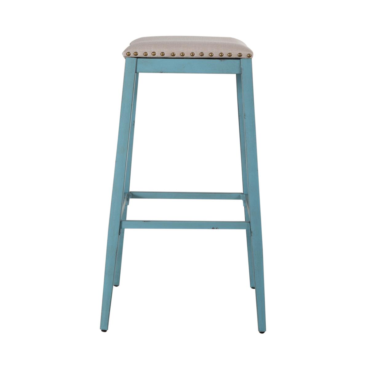 Backless Uph Barstool- Blue - Image 8