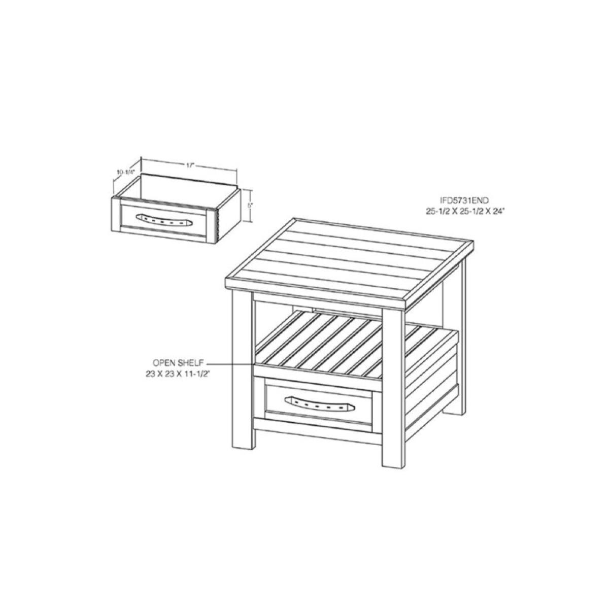 1 Drawer, End Table - Dutton - Image 7