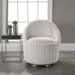 Crue Swivel Chair, Ivory - Image 8