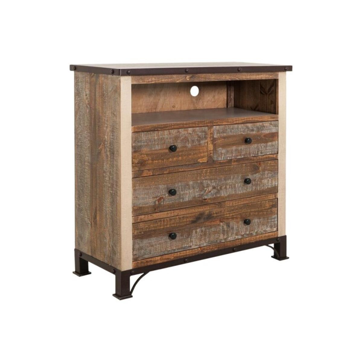 4 Drawer Media Chest - Antique - Image 3