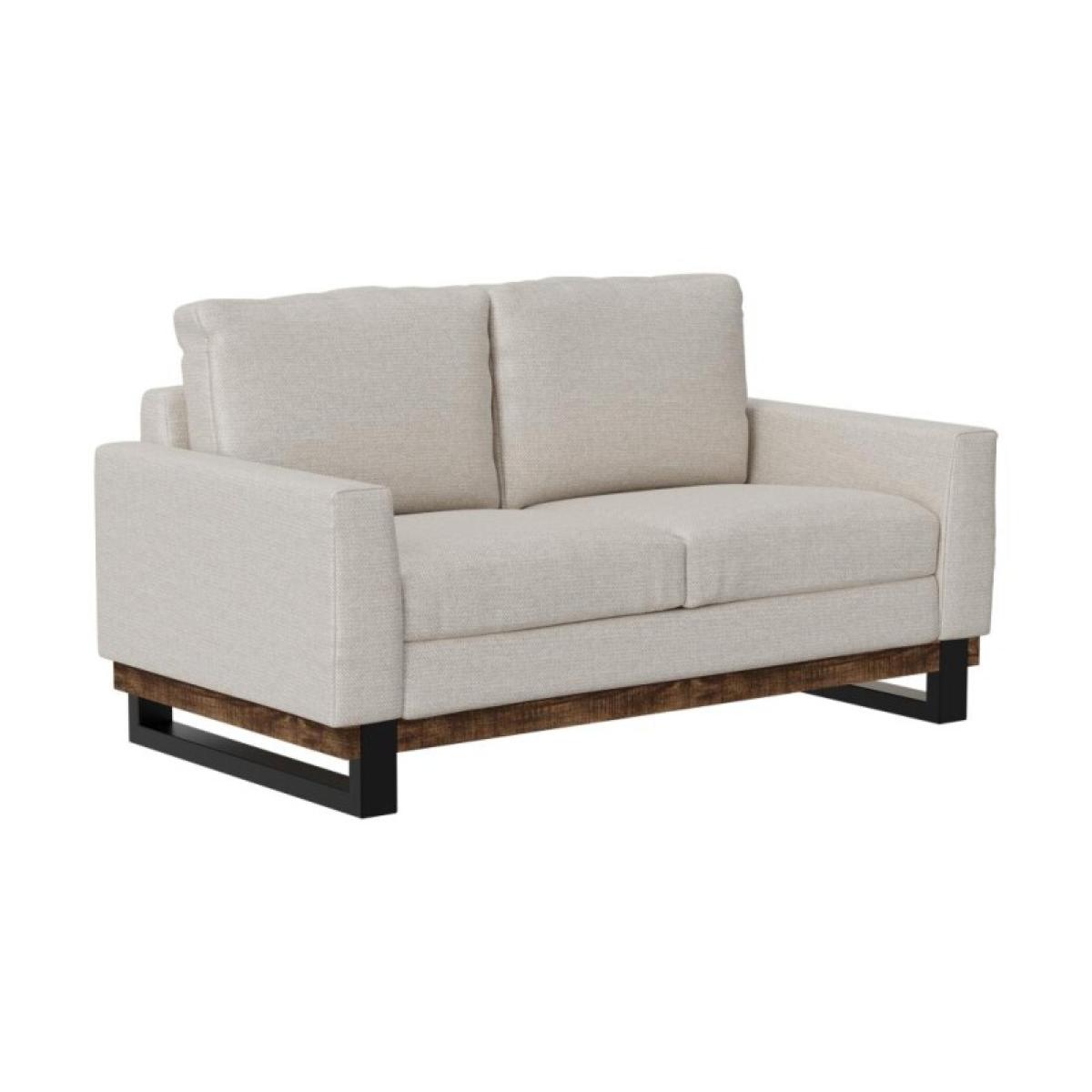 Metal & Wood Base, Loveseat - Blackburn - Image 2