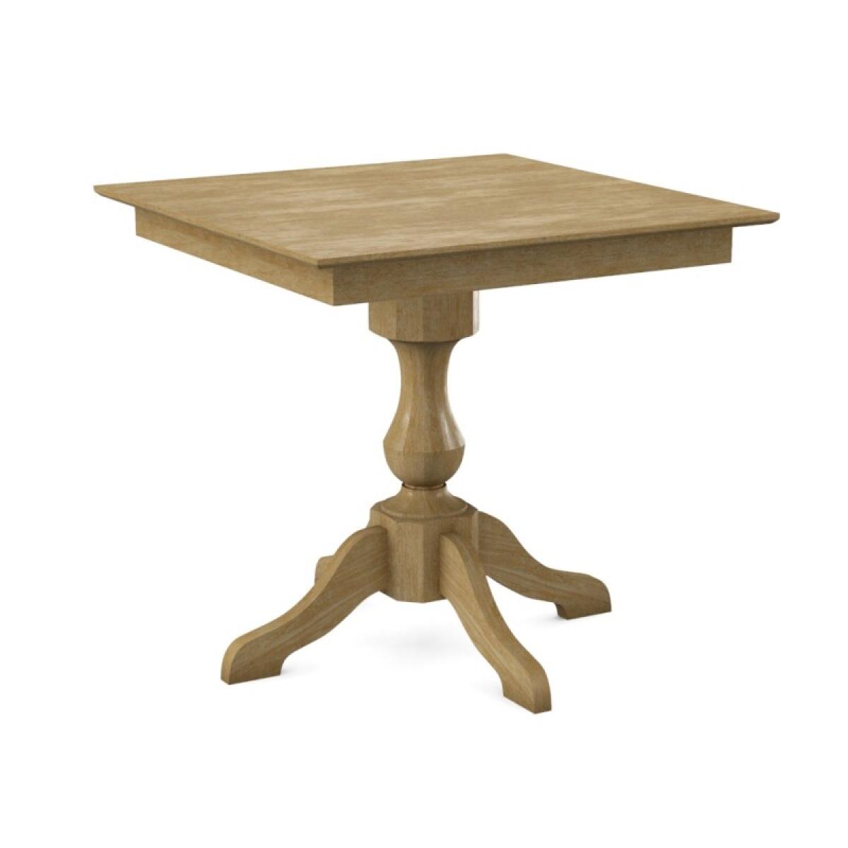 Build Your Own Pedestal Table w/ 36" Square Tabletop w/ Reverse Bevel Edge - Image 20