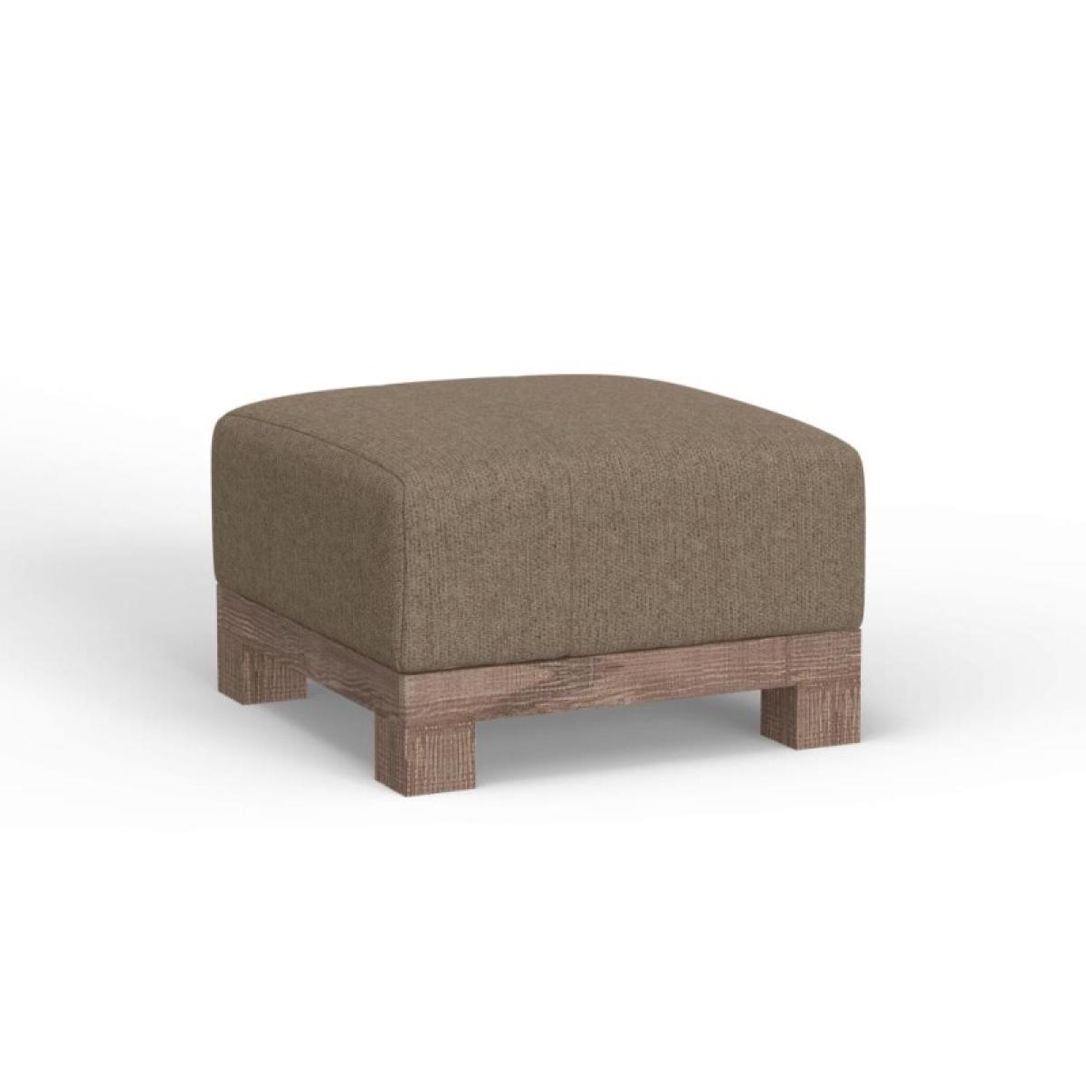 Wooden Frame & Base, Upholstered Square Ottoman - Samba - Image 2