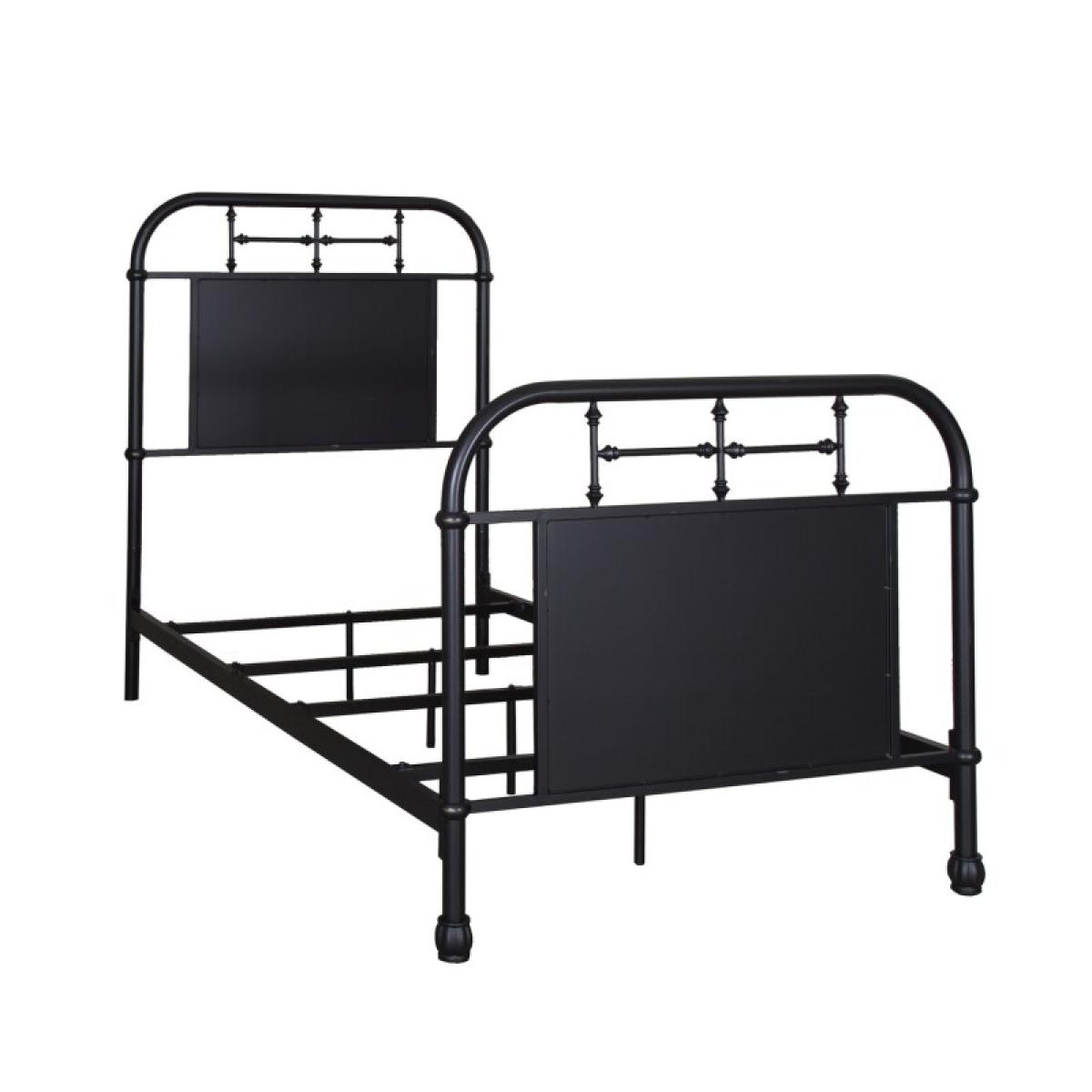 Vintage Series Twin Metal Bed - Black - Image 3