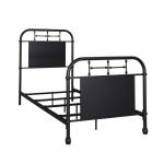 Vintage Series Twin Metal Bed - Black - Image 3
