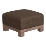 Wooden Frame & Base, Upholstered Square Ottoman - Samba