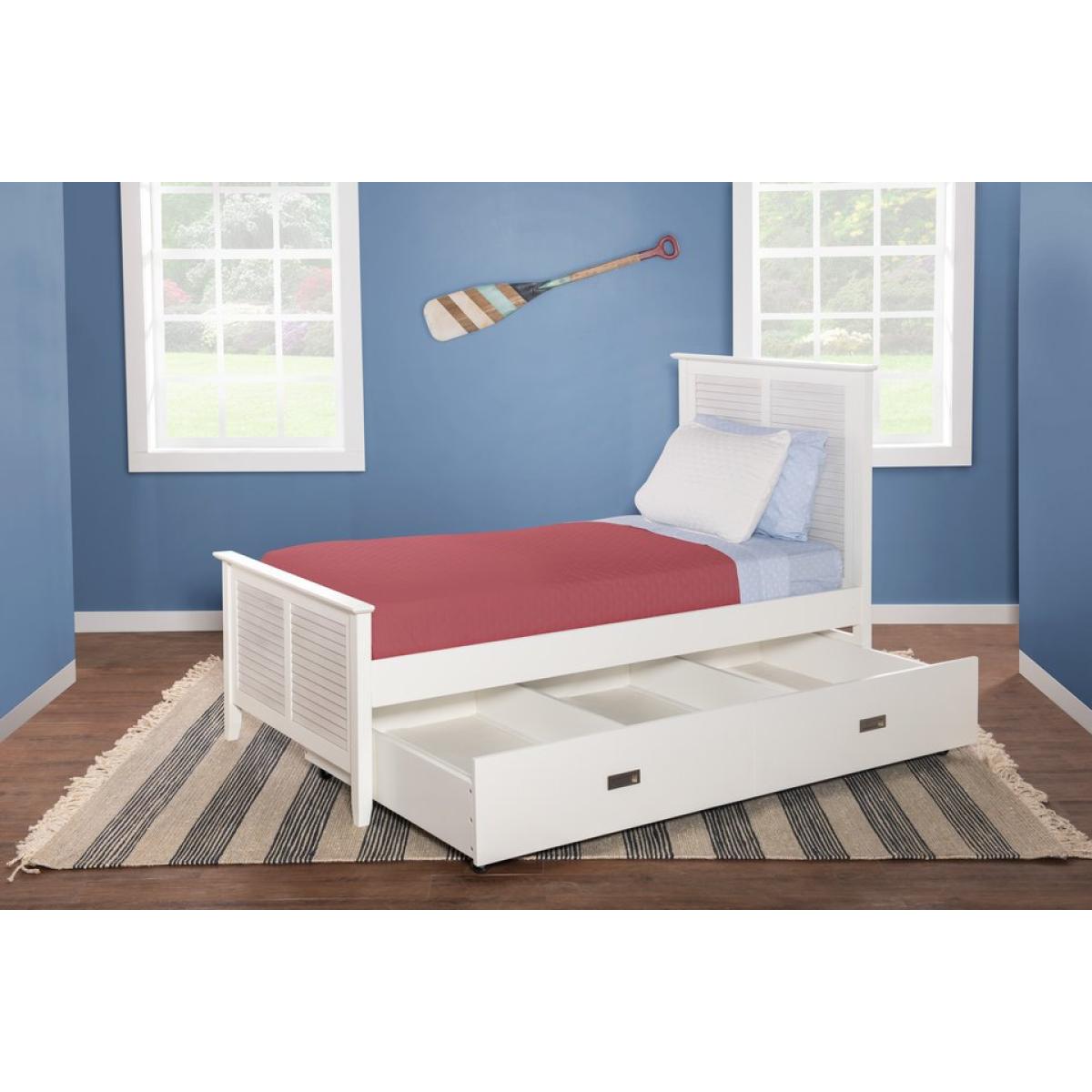 Tykes Bedroom - Chalk & White High Tide 90° Twin Bed - BD128-1201TF - Image 3