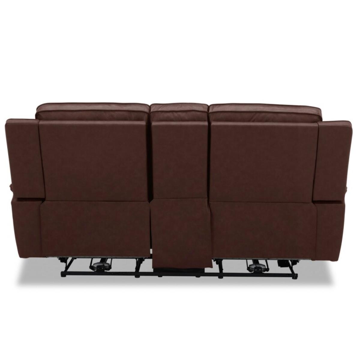 Avery Loveseat w/Console P2 - Cognac - Image 7