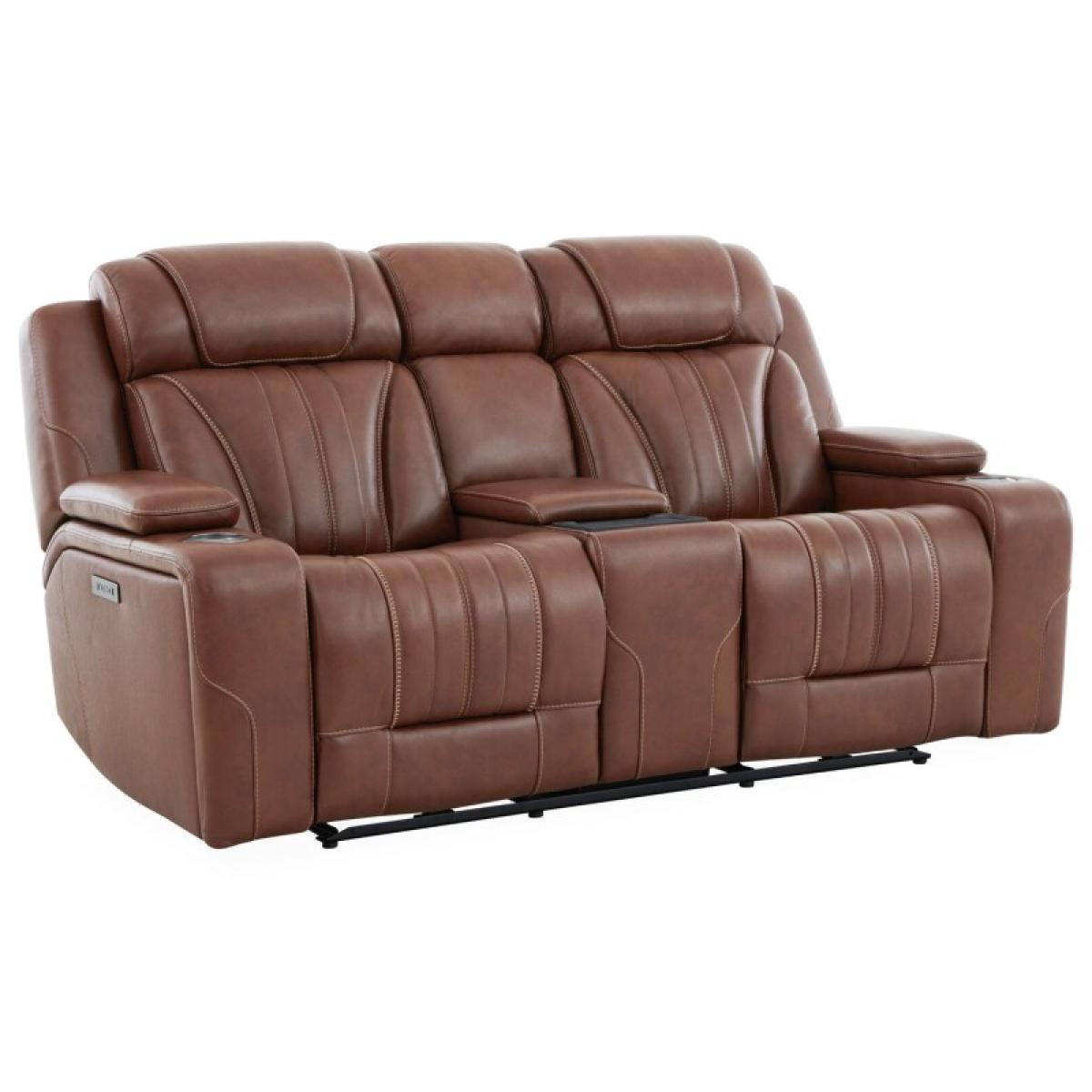Caswell Loveseat w/ Console P2 & ZG - Image 4