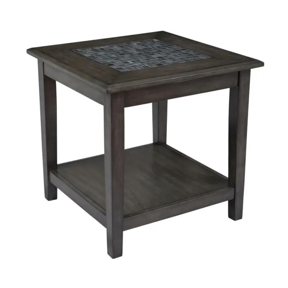 Grey Mosaic End Table - Image 3
