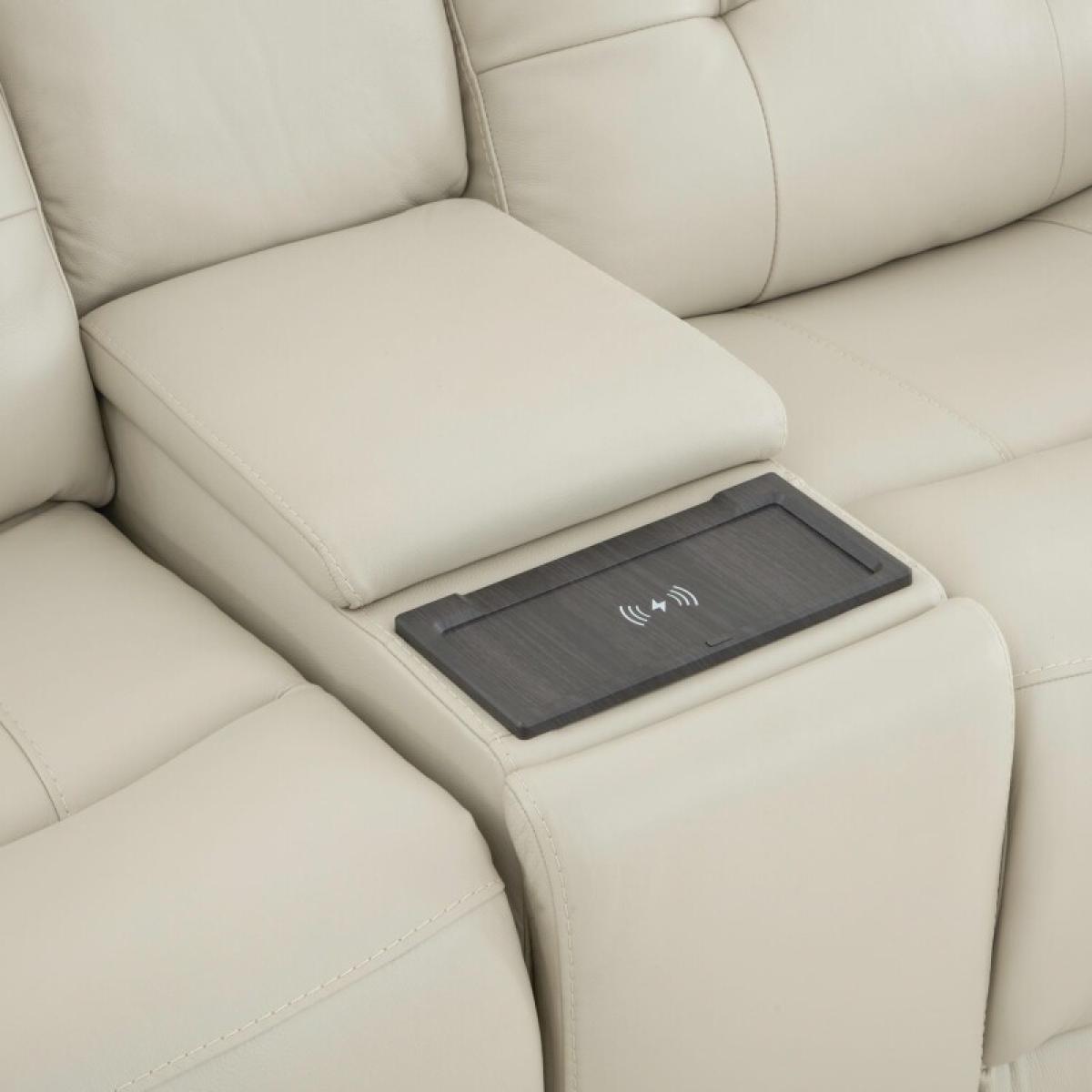 Carrington Loveseat w/Console P3 & ZG - Baja Stone - Image 10