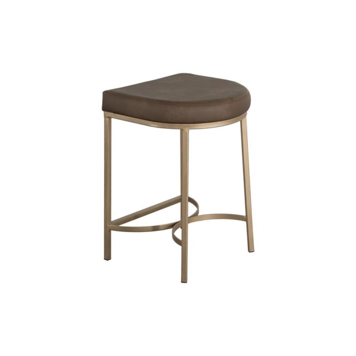 Wooden Frame & Metal Base, 24" Stool - Mezquite - Image 2