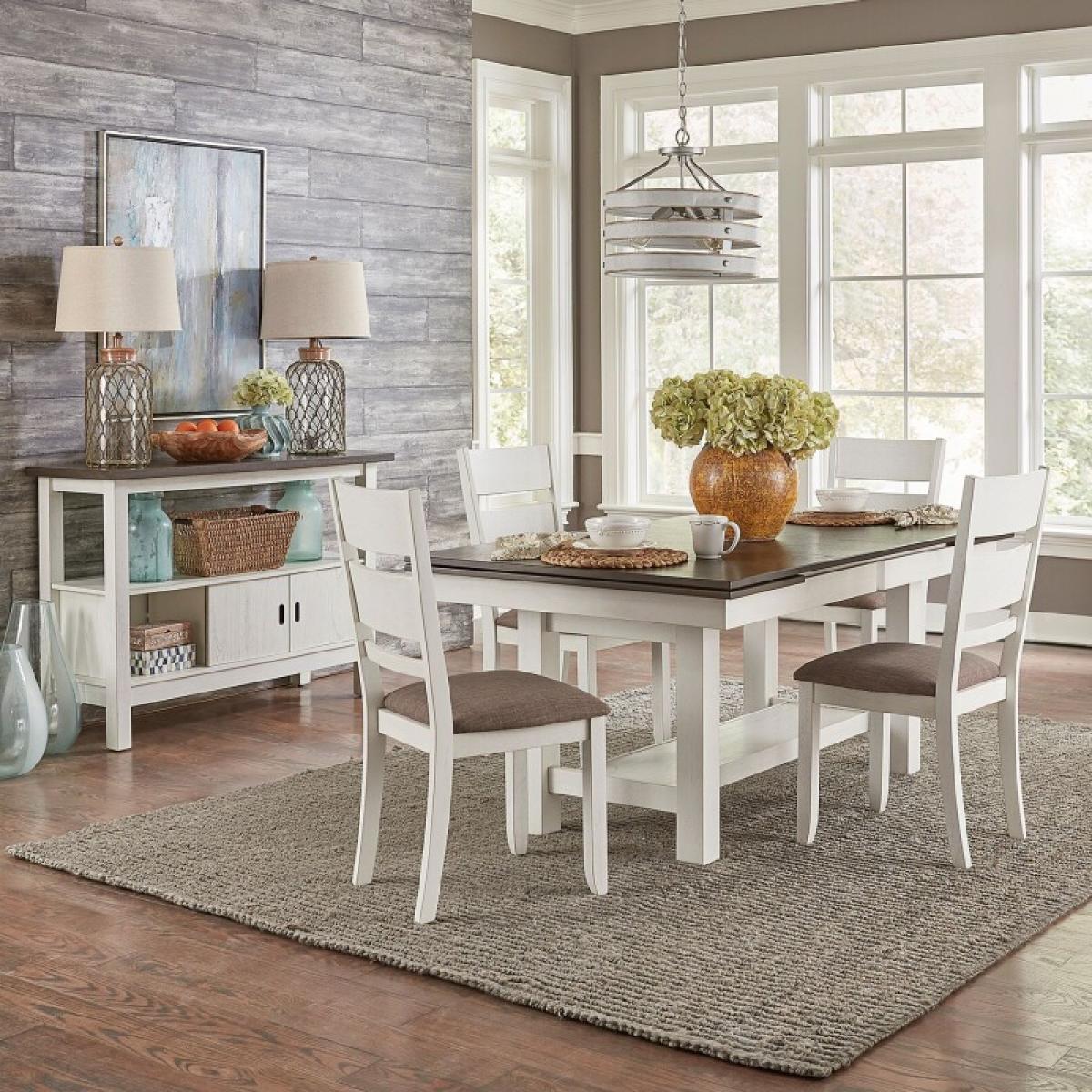 Optional 5 Piece Trestle Table Set - Image 2