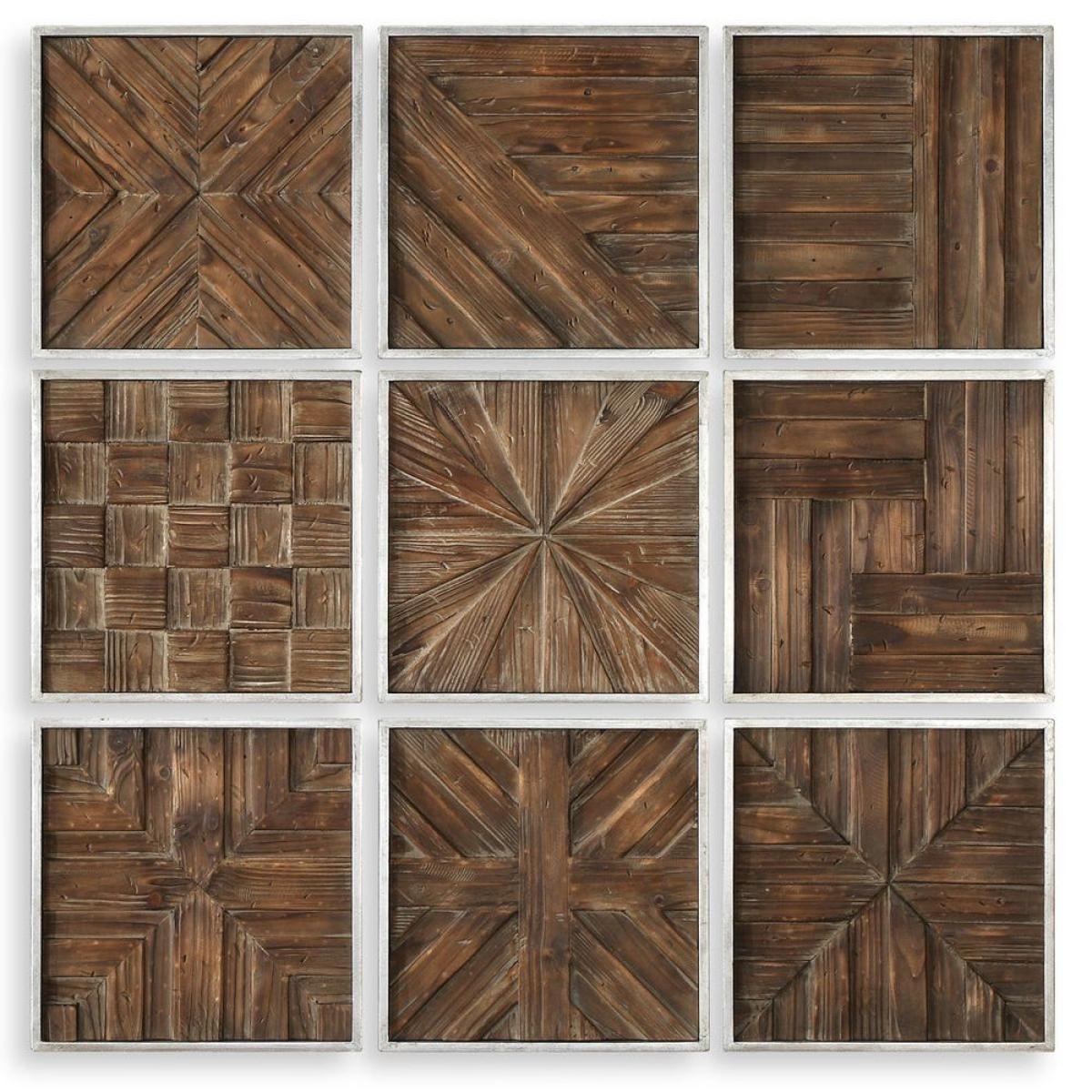 5d9bd4e3e66fbc8103687d0dede33d0d Bryndle Squares Wood Wall Decor, S/9 - Image 1