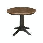 Dining Essentials - 36'' Round Table Top w/30"H Transitional Pedestal in Hickory / Coal
