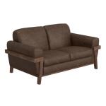Wooden Frame & Base, Loveseat - Loft Brown