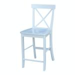Hampton Collection - X-Back Stool in Pure White