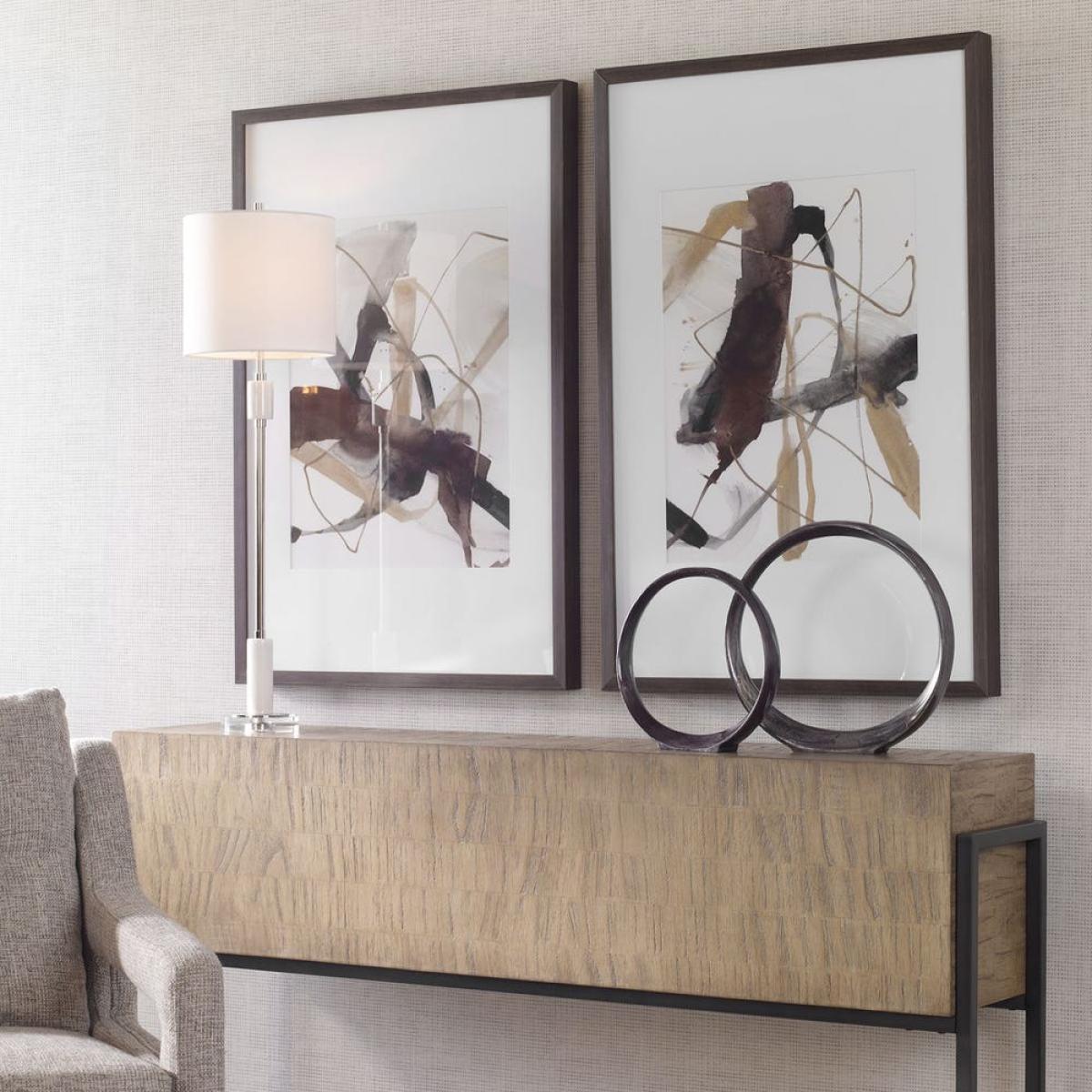 Burgundy Interjection Framed Prints, S/2 - Image 7