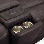 Loveseat w/Console P3 & ZG - Dark Brown - Image 6