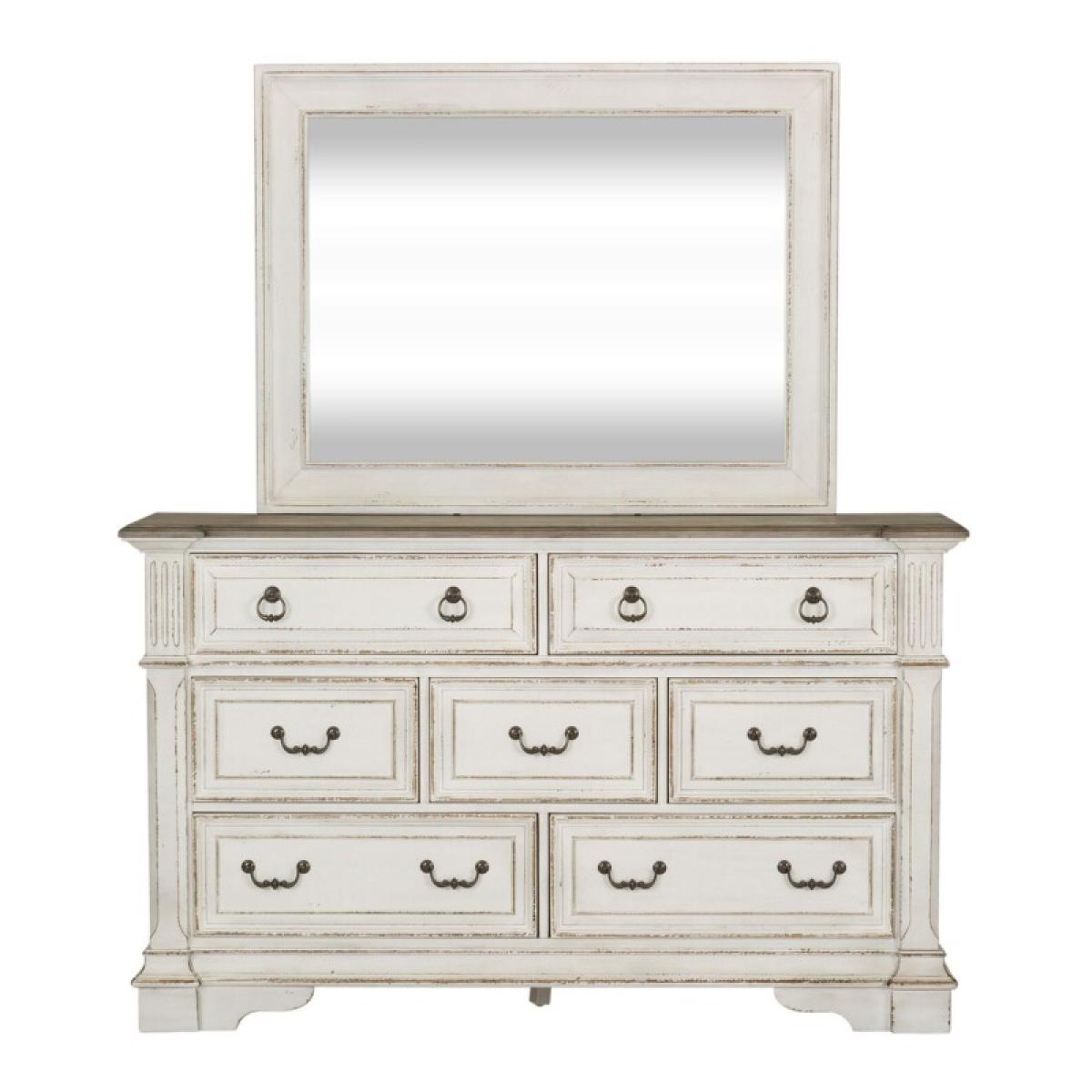 Abbey Park King California Sleigh Bed, Dresser & Mirror, Night Stand - Image 5