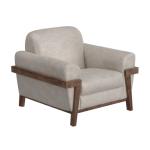 Wooden Frame & Base, Armchair - Loft Brown