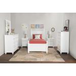 Tykes Bedroom - Pure White Cottage Twin Bed - BD08-504TR
