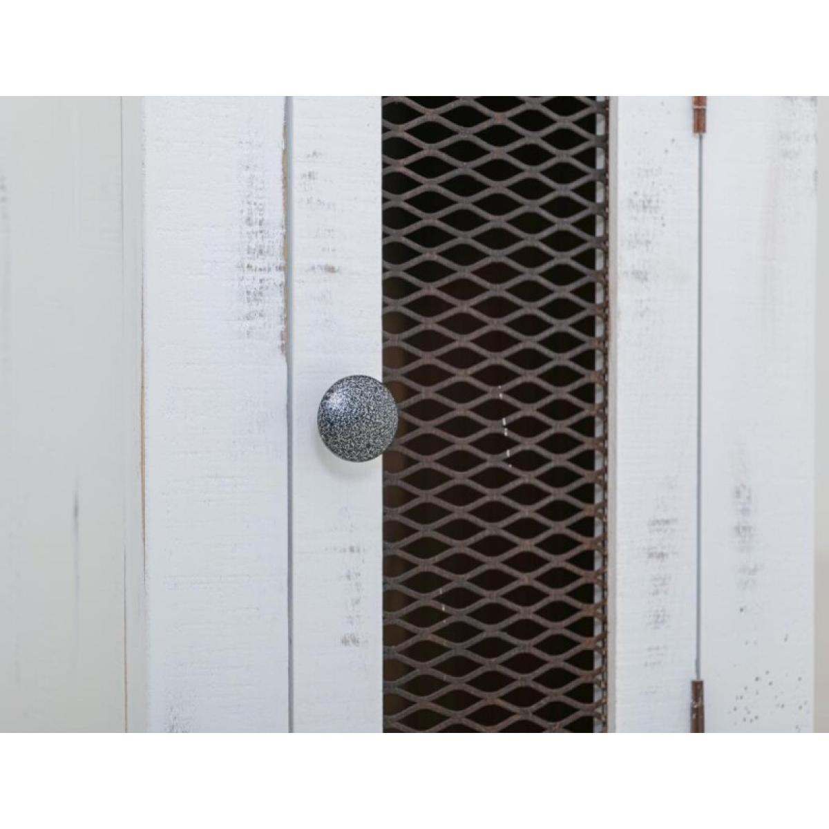 1 Metal Mesh Door Chairside Table - Pueblo - Image 9