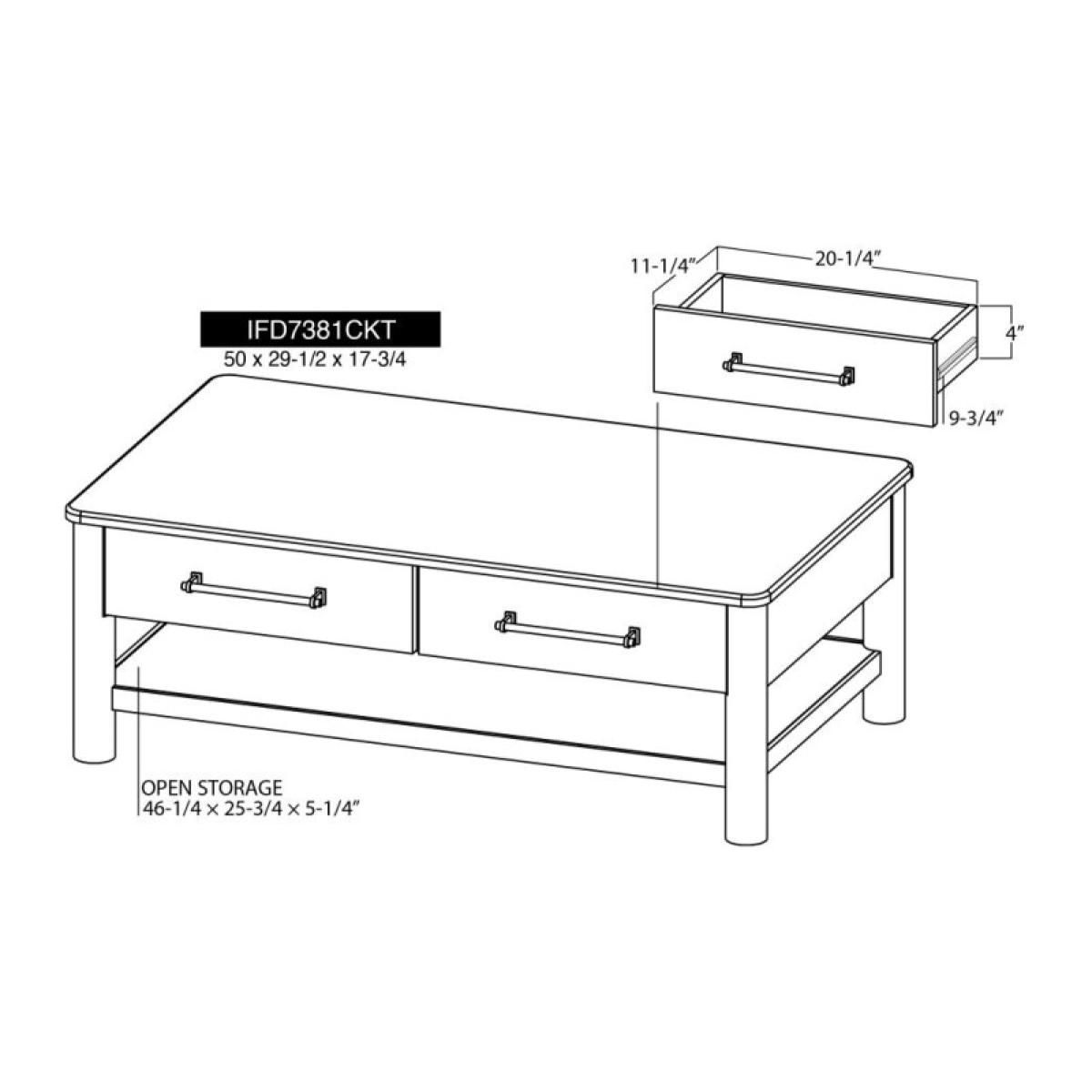4 Drawer Cocktail Table - Olimpia - Image 10