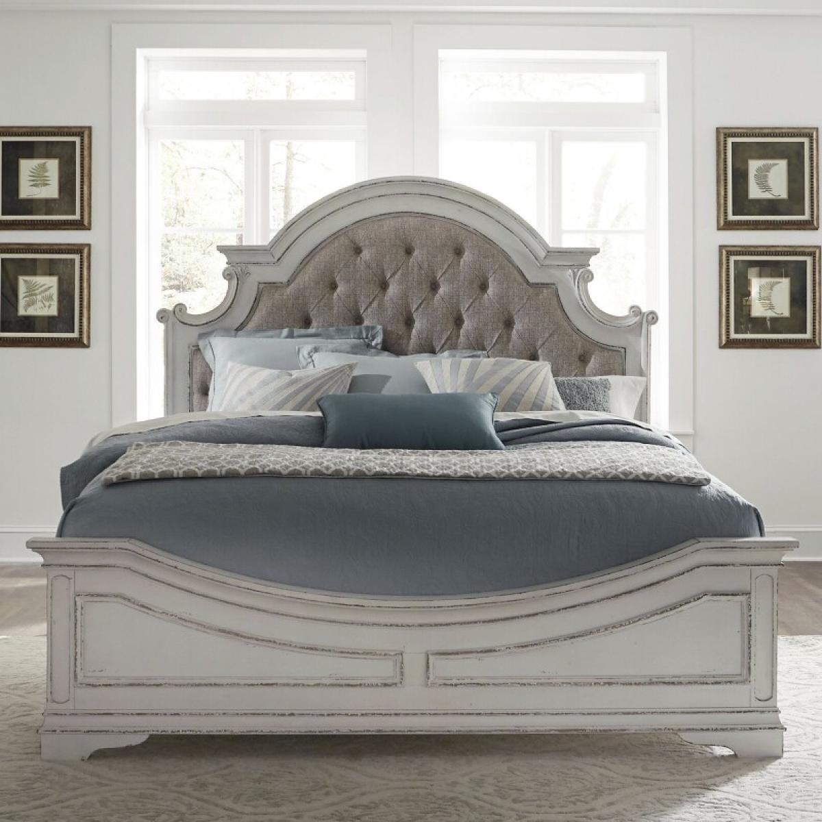 Magnolia Manor Queen Uph Bed, Dresser & Mirror, Chest, Night Stand - Image 4