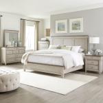 King Panel Bed, Dresser & Mirror, Chest, Night Stand